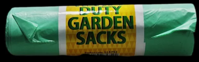 10/30 Lunex  Strong Heavy Duty Green Garden Waste Sacks Rubbish Bin Bags 50 L