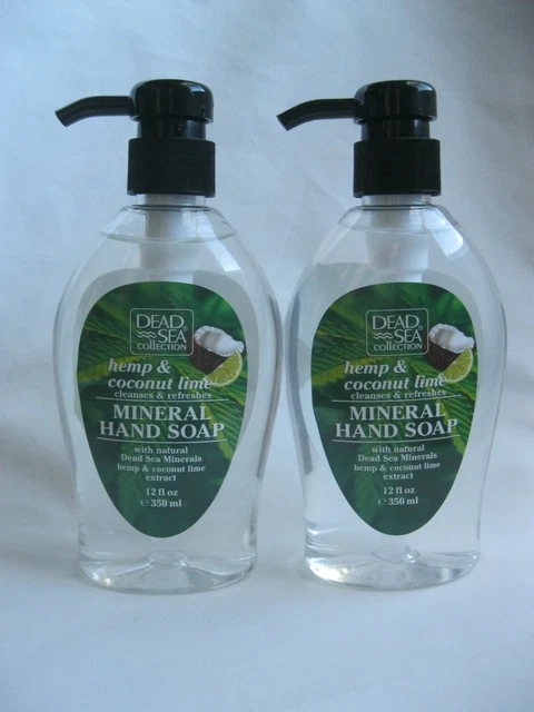 Dead Sea Collection Hemp & Coconut Lime Mineral Hand Soap 12 oz New Lot of 2