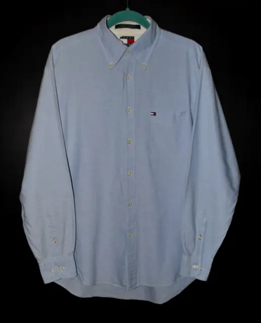 Tommy Hilfiger Camisas de manga larga con botones para hombre Oxford Talla...