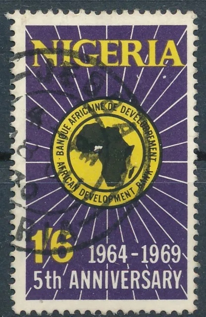 5th Anniv African Development Bank - Nigeria 1969 - F H - SG 234