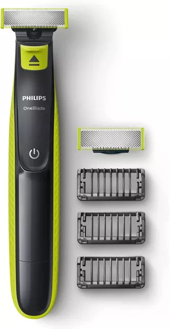 Philips QP2520/30 OneBlade Rade, Regola e Rifinisce, 3 Pettini Regolabarba