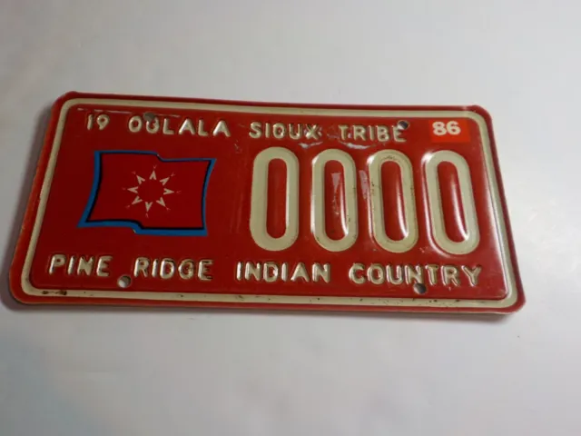 SOUTH DAKOTA OGLALA SIOUX - PINE RIDGE INDIAN COUNTRY LICENSE PLATE Sample