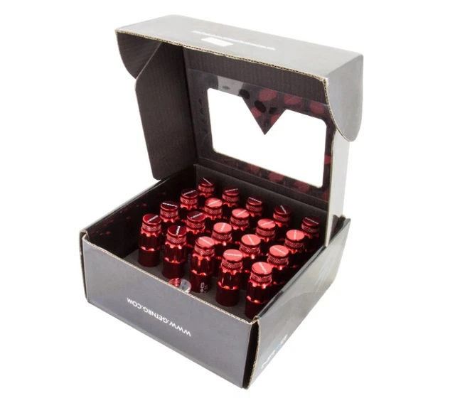 NRG 700 Series M12 X 1.5 Steel Lug Nut w/Dust Cap Cover Set 21 Pc w/Locks & Lock Socket - Silver