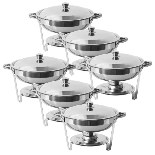 Chafing Dish Round Chafer and Warmer Set Stainless Steel,5 QT/6 QT