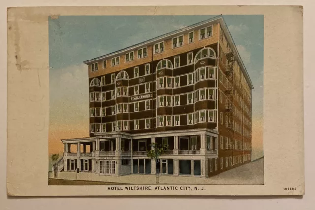 Vintage Advertising Postcard, Hotel Wiltshire, Atlantic City, NJ