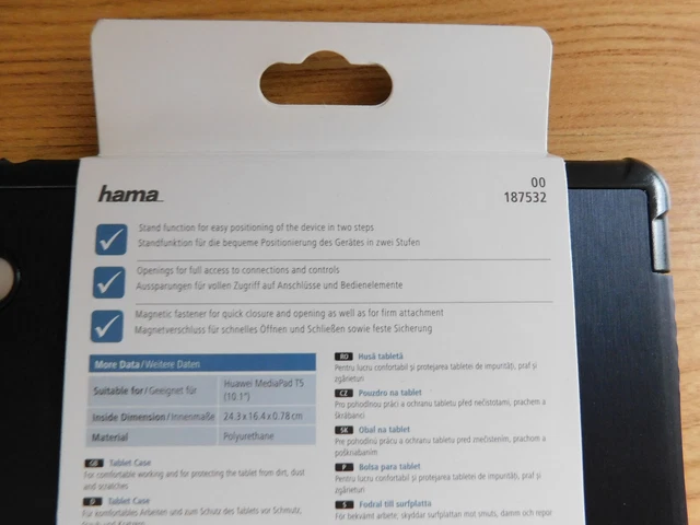 Hama Tablet Schutzhülle Cover Case für HUAWEI MediaPad T5, dunkelblau 10.1 Zoll 4