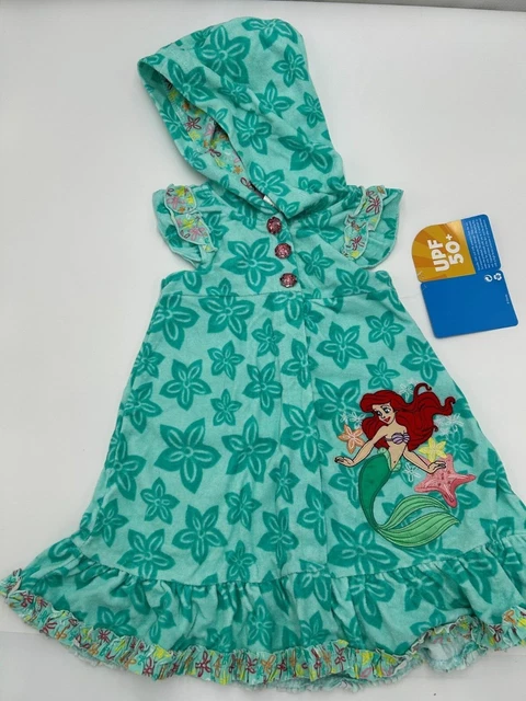 Disney Store Ariel Swimsuit Cover-Up Green Youth Size 4, 5/6, 7/8 NWT