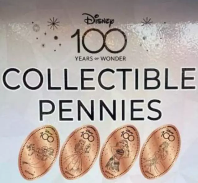 Walt Disney World - 100 Years of Wonder Pressed Pennies Elongated Coins