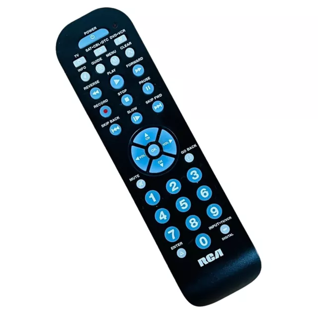 RCA RCR3273R Universal Remote Control Black - Has Been Tested