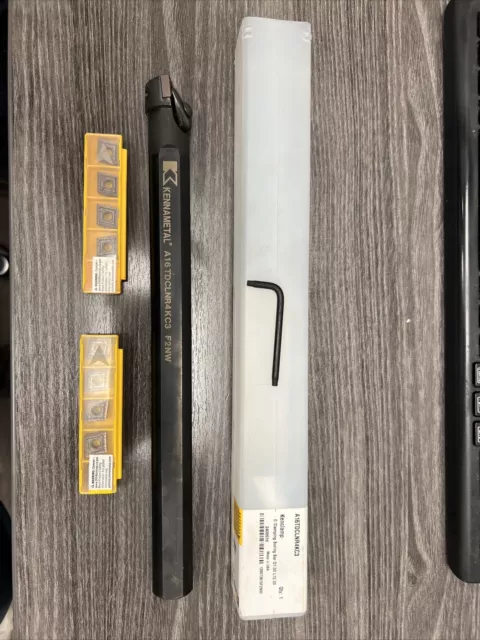 Kennametal 1” Indexable Boring Bar  / A16TDCLNR4KC3 / with 10 Inserts