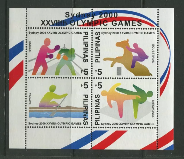 Philippines #MiBl156 MNH S/S 2000 Sydney Box Equestrian Rowing Taekwondo [2685]