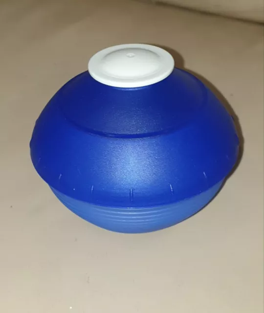 Tupperware palla di ghiaccio decorazione torta con 5 punte di design blu usato 2