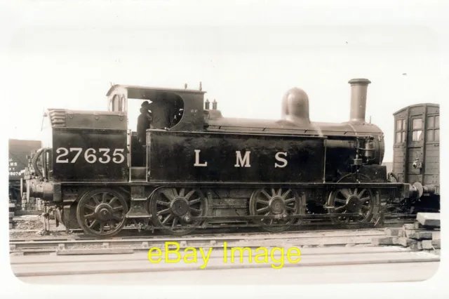 Photo 6x4 Railway Steam ex LNWR 0-6-2 LMS 27635 unknown shed c1930