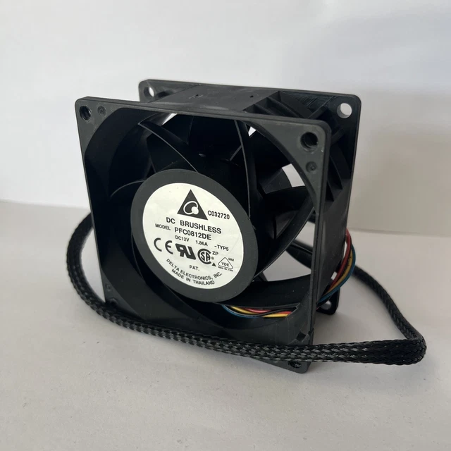 DELTA DC12V 3.30A 80x80x38MM Brushless Fan Module PFC0812DE £21.47 ...