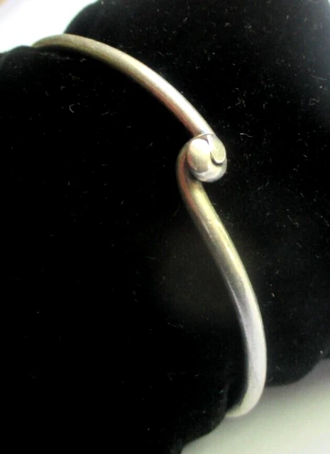 Bracelet Jonc En Argent Massif 925 - Bijou Vintage Poinçonné, Parfait état, Référence 5302