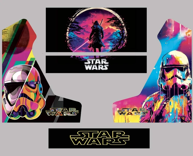 Stickers Star Wars Modele 8 borne d'arcade