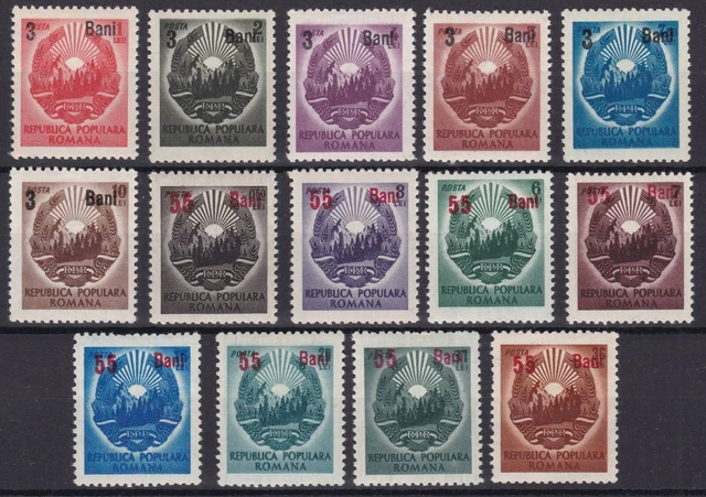 ROMANIA 1952 Mi 1318 / 1331 Postfrisch