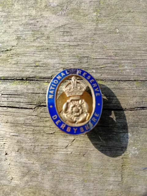 Ww1 1914 - 18 ~ Veterans National Reserve Badge ~ Derbyshire