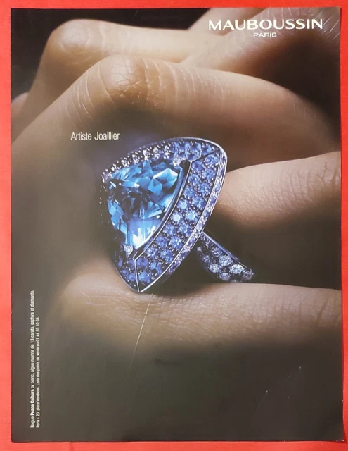 PUBLICITE ADVERTISING MAUBOUSSIN Bague Chance of Love 2016