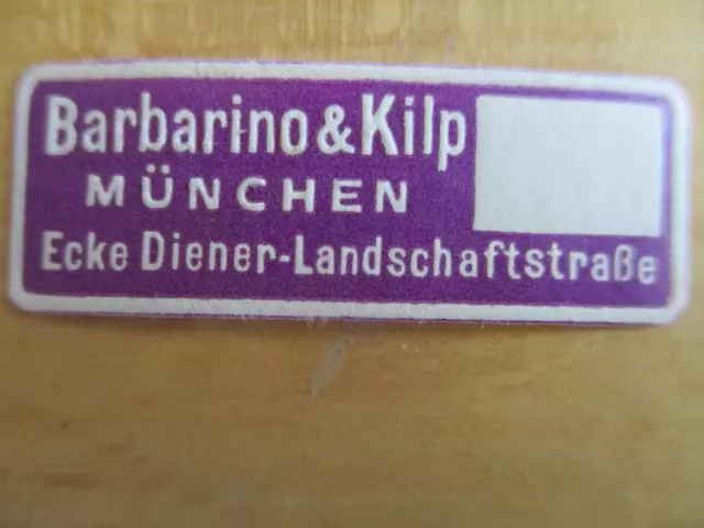 (10107) Kleine Reklamemarke - Barbarino & Kilp, München