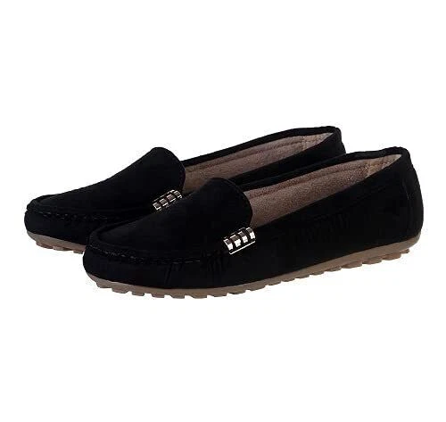Scarpe da donna taglia 5-10 Slip On Mocassini comodi in tela, Mocassini...