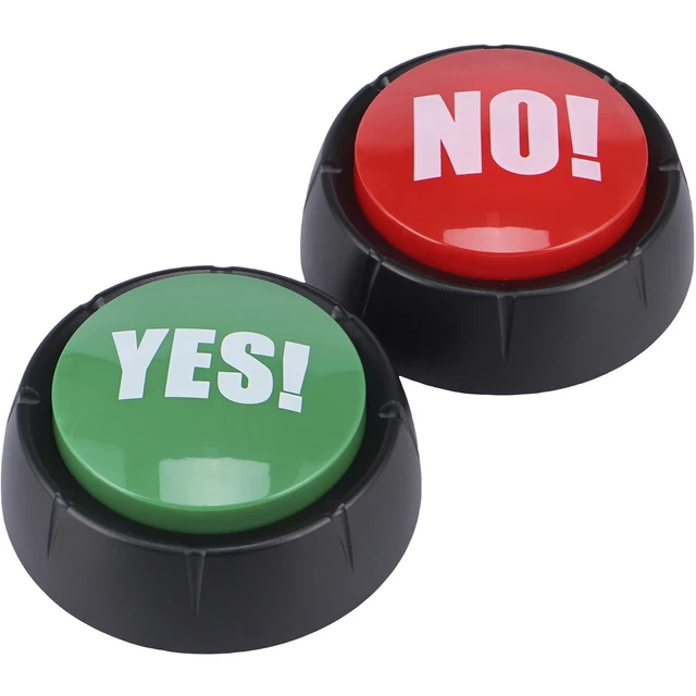 2X Answer Button Yes Button No Buzzer Buttons Funny Communication Answer≖Buzzers