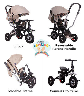 5 in 1 Little Bambino Pushchair Tricycle Trike- Kids Multifunction Trike UK