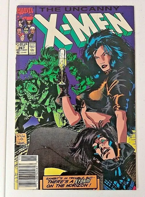 UNCANNY X-MEN #267 Sep 1990 Marvel Newsstand 2nd App Gambit In Series VG/FN