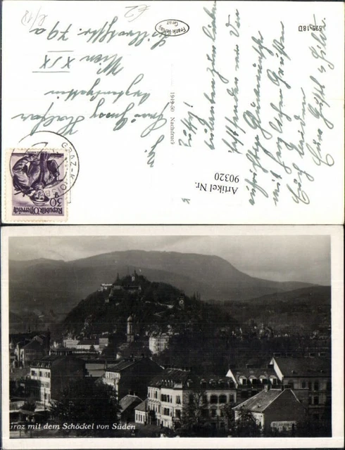 90320,Graz Stadt mit dem Schöckel v. Süden