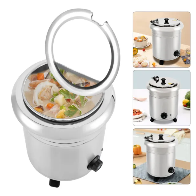 Commercial Soup Kettle 10 Quart Electric Countertop Food Warmer Kitchen Buffet