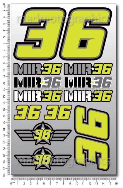 Joan Mir 36 Adesivo Foglio Laminato 12 Stickers MotoGP Champion Suzuki Team