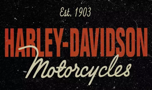 Harley Davidson Motorcycles Est 1903 Heavy Duty Usa Made Metal Advertising Sign