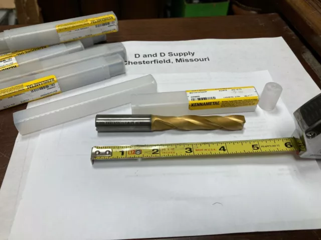 Kennametal 4099899, 1/2", 135° Point, Carbide Coolant Jobber Drill, B211A12700HP