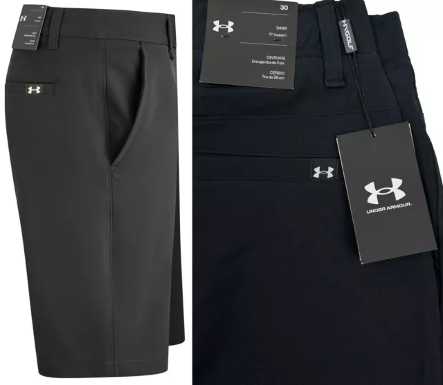 Under Armour Drive Tapered Golf Shorts - Black - ALL SIZES 11" Inseam