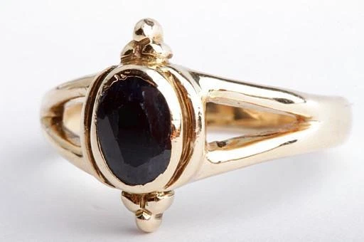 Saphir Ring Safirring 585 14K Gelb Gold Gr. 54 .