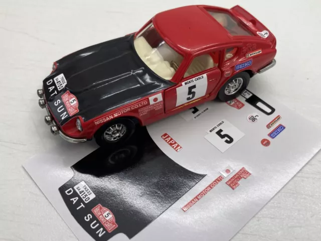 Stickers Pour Datsun 240Z Rallye 1/43 1/32 1/24 1/18 No Decal Ideal Slot Dcs048