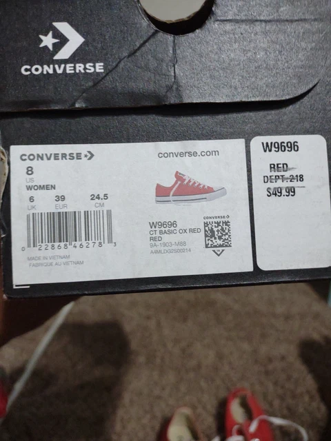 Converse Chuck Taylor All Star Low Red size 8 women