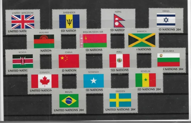 Naciones Unidas New York Banderas Serie del año 1983 (FB-322)