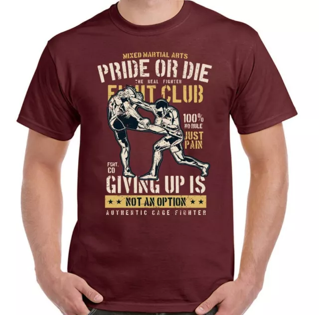 T-shirt Pride or Die da uomo divertente MMA allenamento top boxe Muay Thai UFC Judo 5