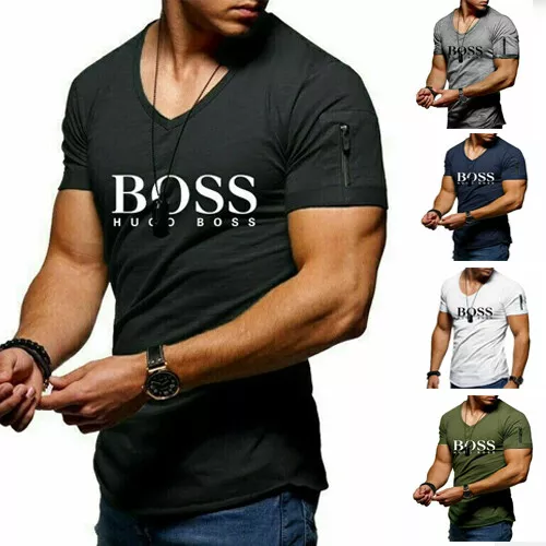 Herren Oversize Fitness Kurzarm T-Shirt Top Bodybuilding Muscle Basic Shirt