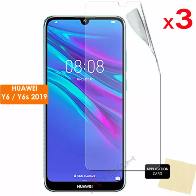 3 Pack CLEAR LCD Screen Protector Cover Guards for New Huawei Y6s / Y6 2019