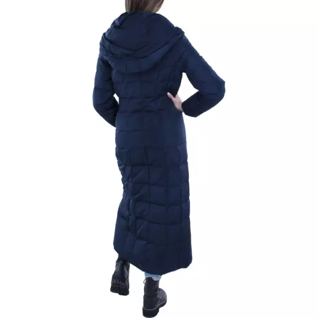 Cole Haan Womens Navy Down Maxi Cold Weather Down Coat Outerwear XS BHFO 0853 2