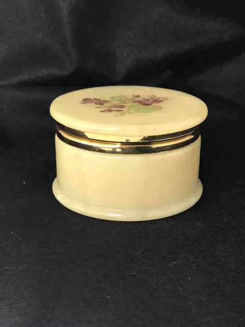 Vintage Genuine Alabaster Hand-Carved Trinket Box Made in Italy Keepsake Jewelry