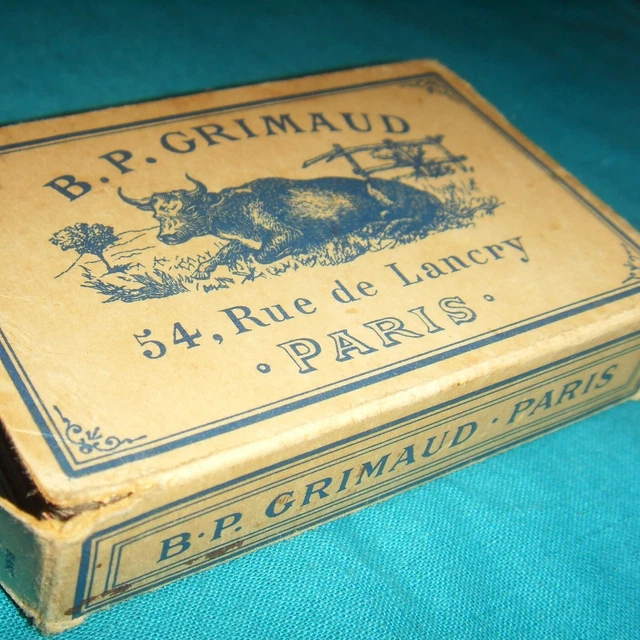 Jeu d'Aluette Grimaud 1860 Six of Cups Stock Photo