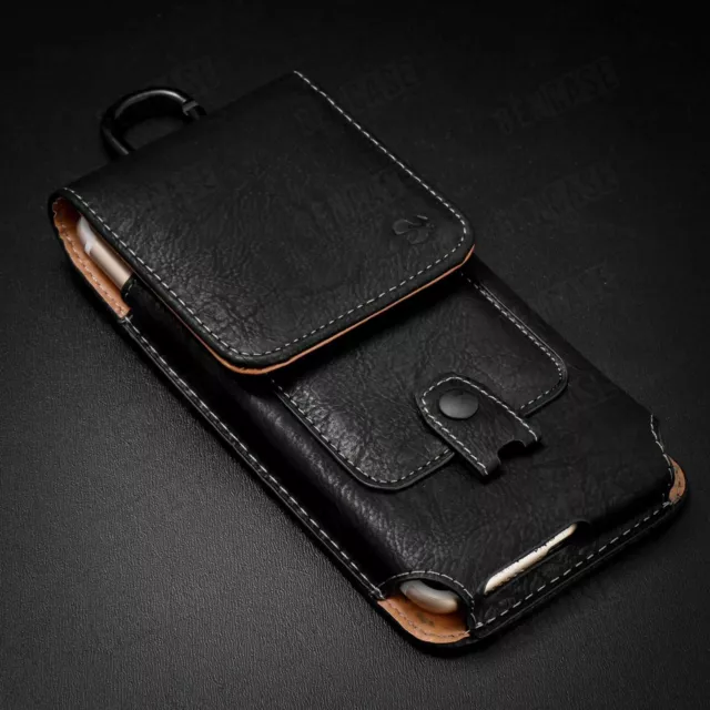 Vertikal Handy Gürteltasche Tasche Gürtel Case Herren Smartphone Hülle Zubehör 3