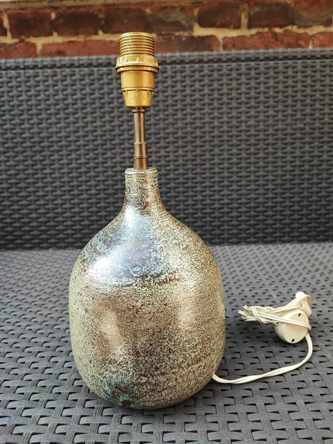 ROLAND ZOBEL pied de lampe en terre cuite émaillée LES CYCLADES ANDUZE 30/40