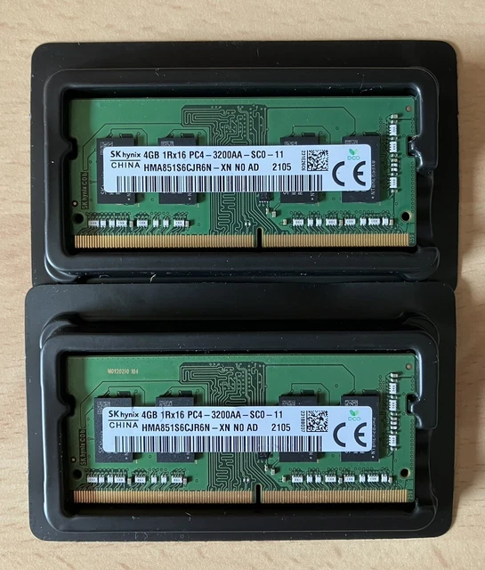 Barrette Mémoire RAM Hynix DDR4 4 Go 2666 MHz SODIMM 260 Broches - Pour PC Portable Dell/HP - Occasion