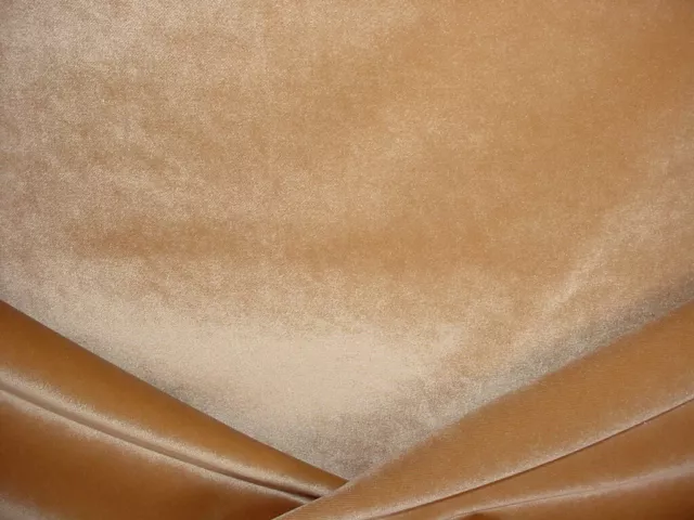 4-3/4Y Durable Valdese Weavers Banks Honey Gold Velvet Upholstery Fabric