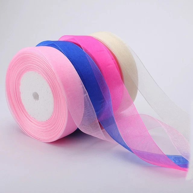 2CM bunte Chiffon Organza Band Hochzeitsfeier Dekor Geschenkverpackung Band DIY