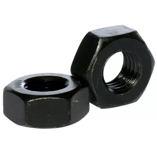 M5 M6 M8 M10 M12 High Tensile Self Colour Black Hex Full Nuts Grade 10 Din 934